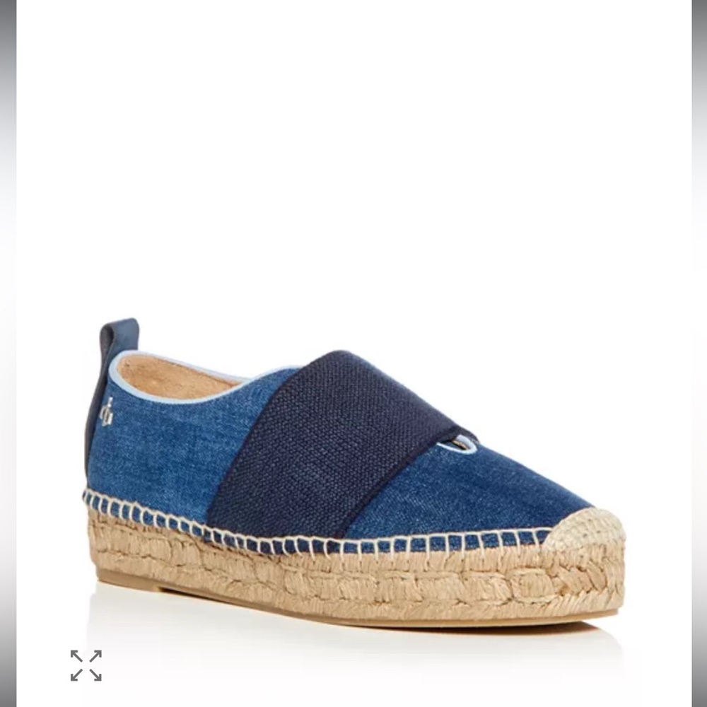 rag & bone Nina Denim Platform Espadrille Flats Size 40 (10)
